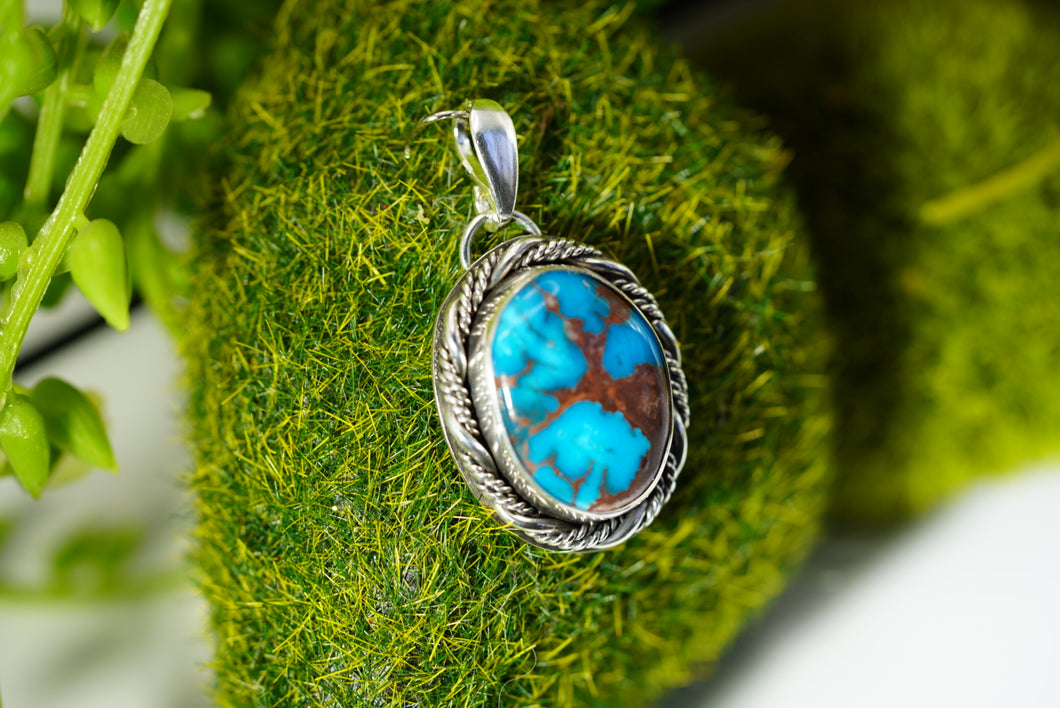 Custom: Bisbee Turquoise Pendant